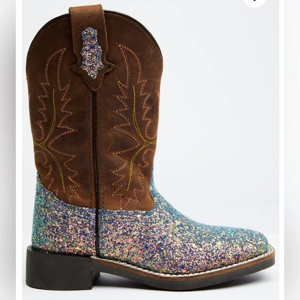 Smoky Mountain Shyanne Girls Glitterama Western‎ Boots-Broad Square Toe